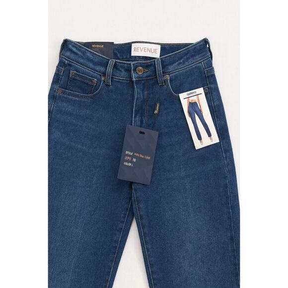 Revenue Women’s High Rise Straight Jeans – Classic Blue Denim - Picture 2 of 4
